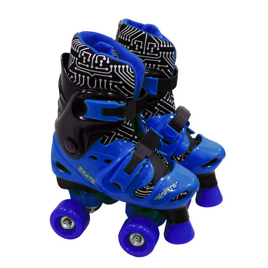 Quad Boot Adjustable Medium Black & Blue 13J-2 - Skates