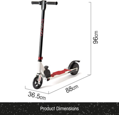 Xootz Kid's Evader Electric Scooter for Adults Ultra Lightweight Fold-able 24V Rechargeable Battery White/Red One Size