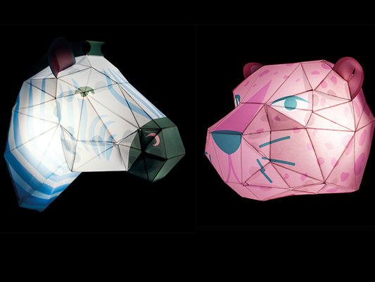New Fizz Creations Make Your Own Leopard / Zebra Head Paper Light DIY Gift