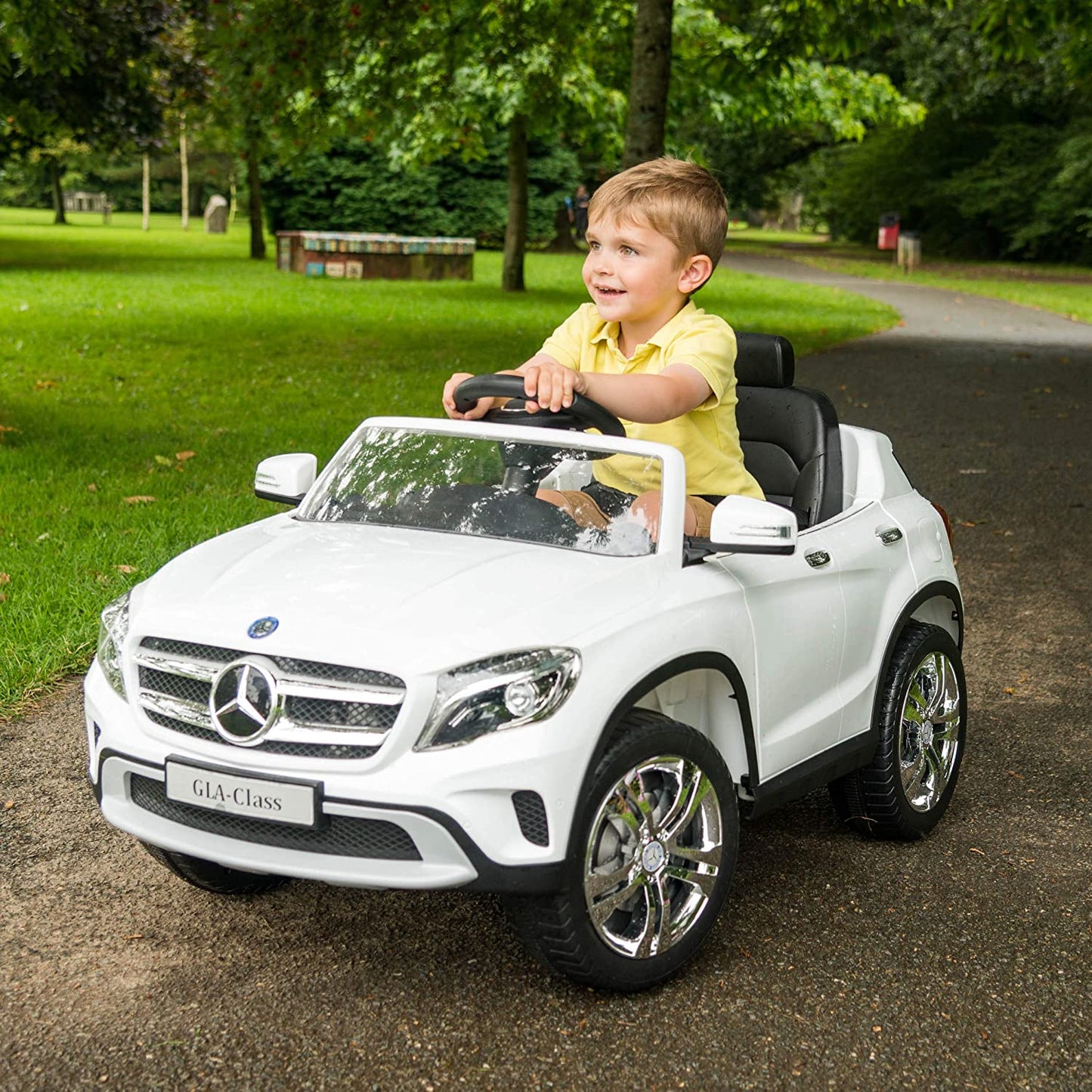 Mercedes-Benz Officially Licensed Kids Electric Ride On Car with LED Headlights and MP3 Connection GLA