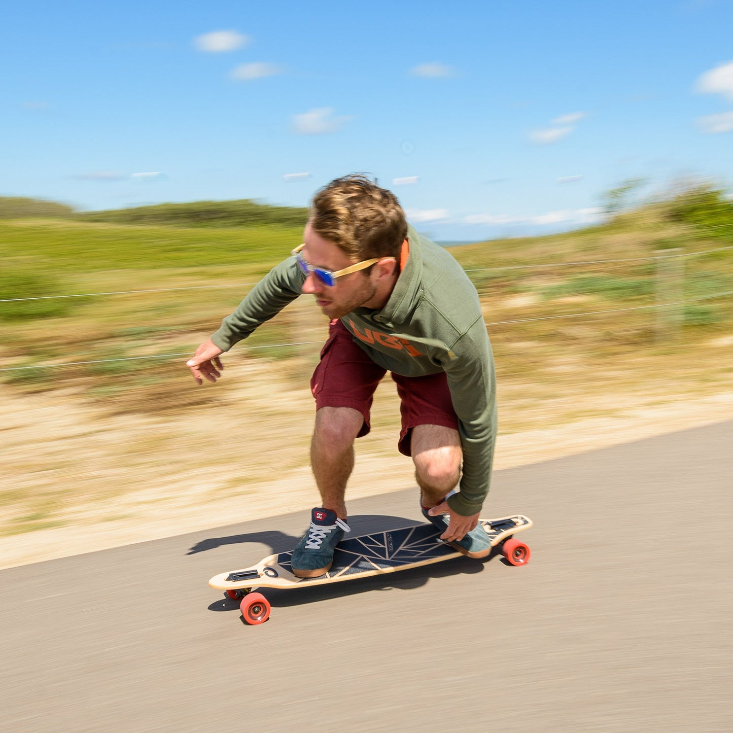 OSP Sunset / Slide Fade / Shapes - 39" Longboard Twin Tip Skateboard