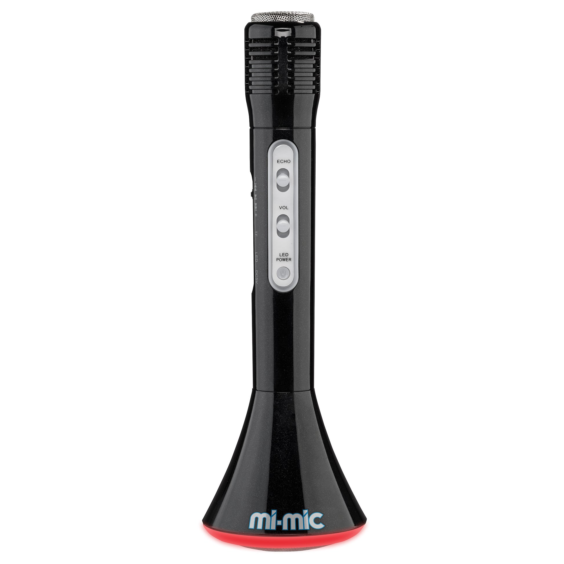 Mi-Mic Karaoke Microphone Speaker with Wireless Bluetooth and LED Lights, Black - Rich Kids Playground