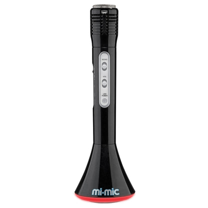 Mi-Mic Karaoke Microphone Speaker with Wireless Bluetooth and LED Lights, Black - Rich Kids Playground