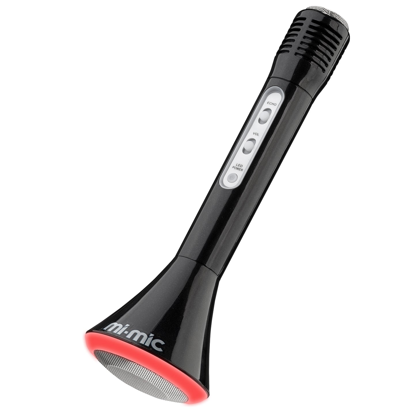 Mi-Mic Karaoke Microphone Speaker with Wireless Bluetooth and LED Lights, Black - Rich Kids Playground