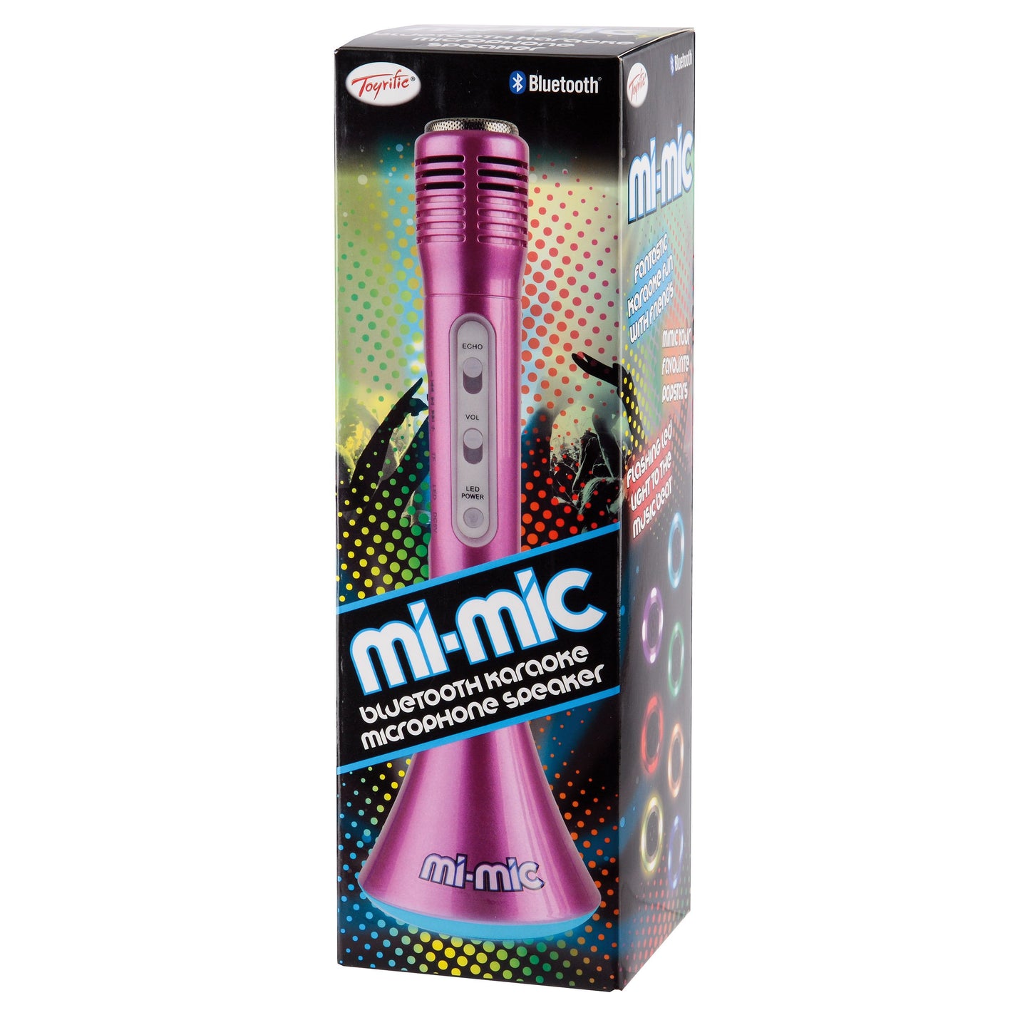 Mi-Mic Karaoke Microphone Speaker with Wireless Bluetooth and LED Lights