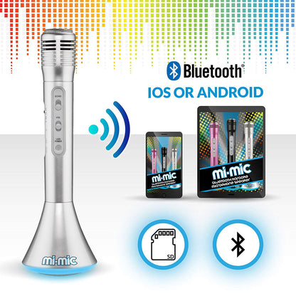 Mi-Mic Karaoke Microphone Speaker with Wireless Bluetooth and LED Lights