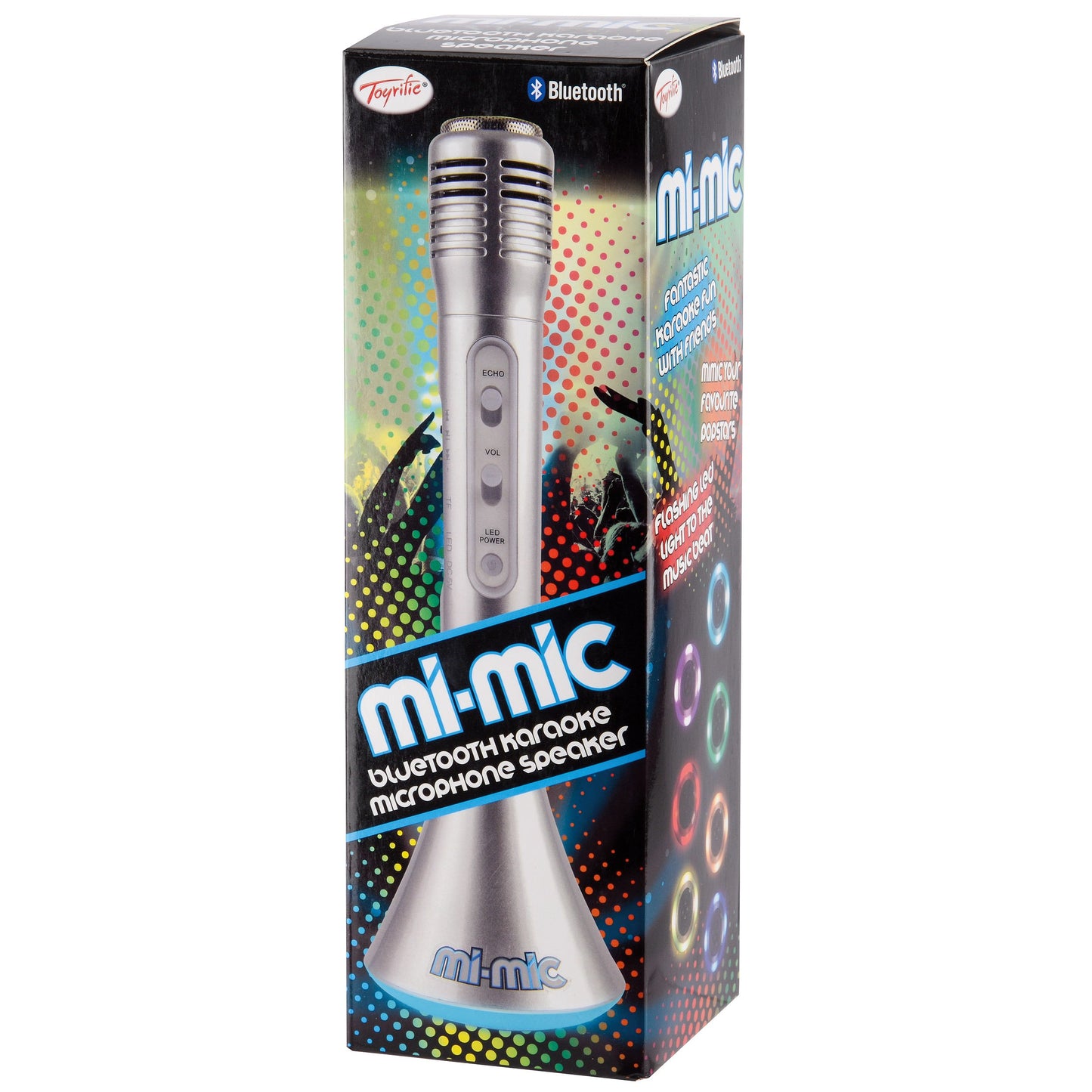 Mi-Mic Karaoke Microphone Speaker with Wireless Bluetooth and LED Lights