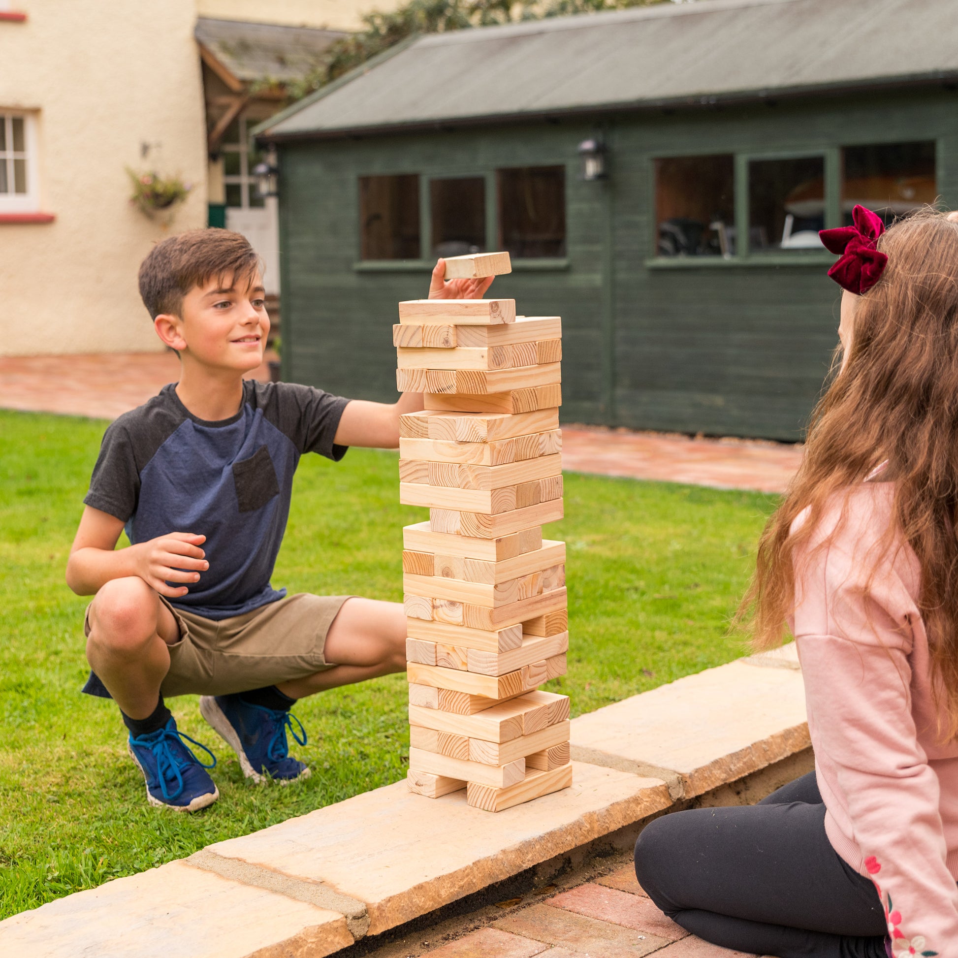 TOYRIFIC - TY5962 - GARDEN GAMES STACK 'N' FALL - Rich Kids Playground