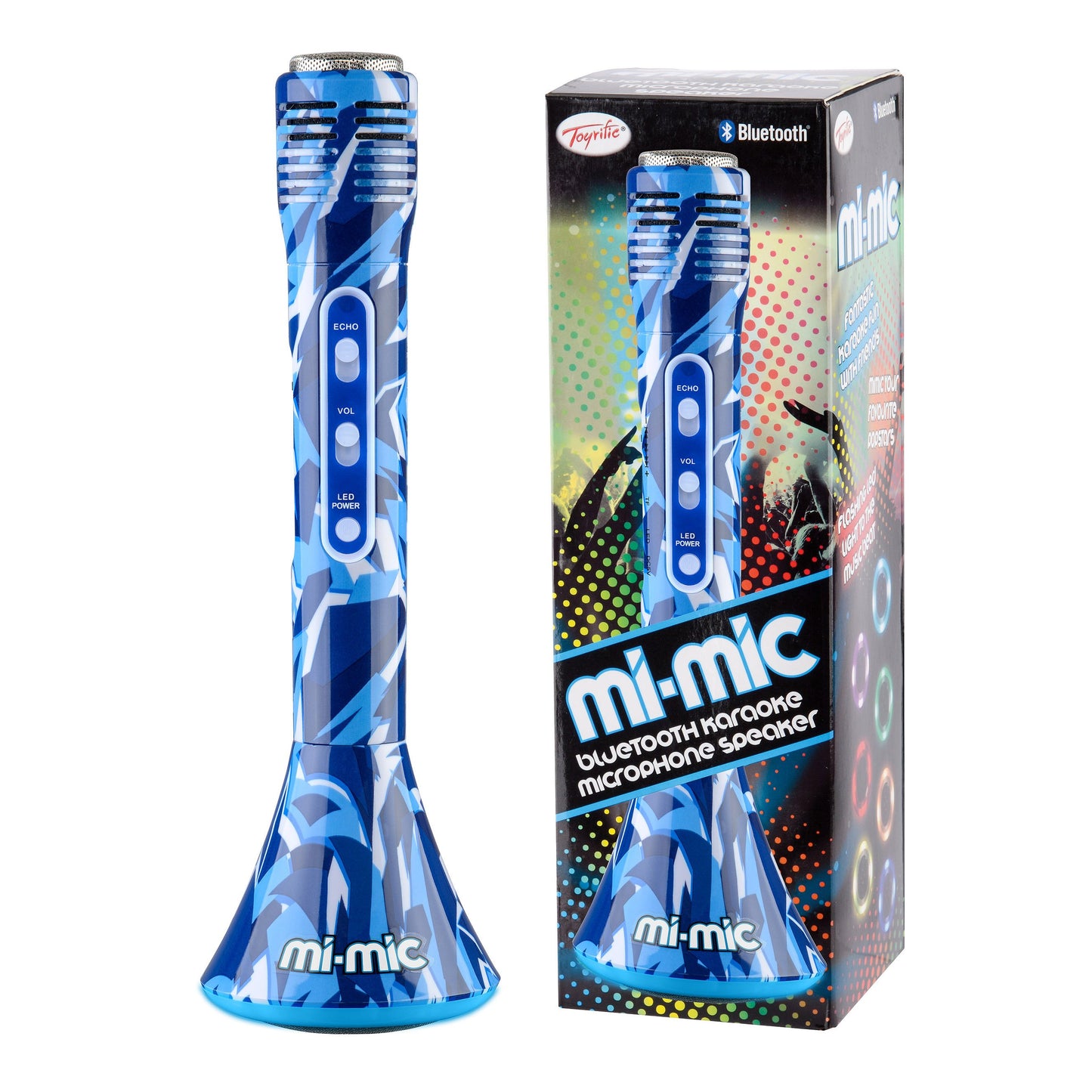 Mi-Mic Karaoke Microphone Speaker with Wireless Bluetooth and LED Lights