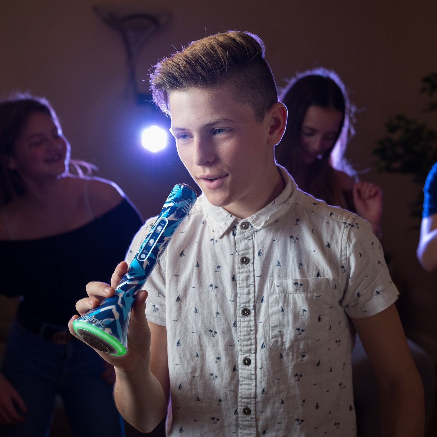 Mi-Mic Karaoke Microphone Speaker with Wireless Bluetooth and LED Lights