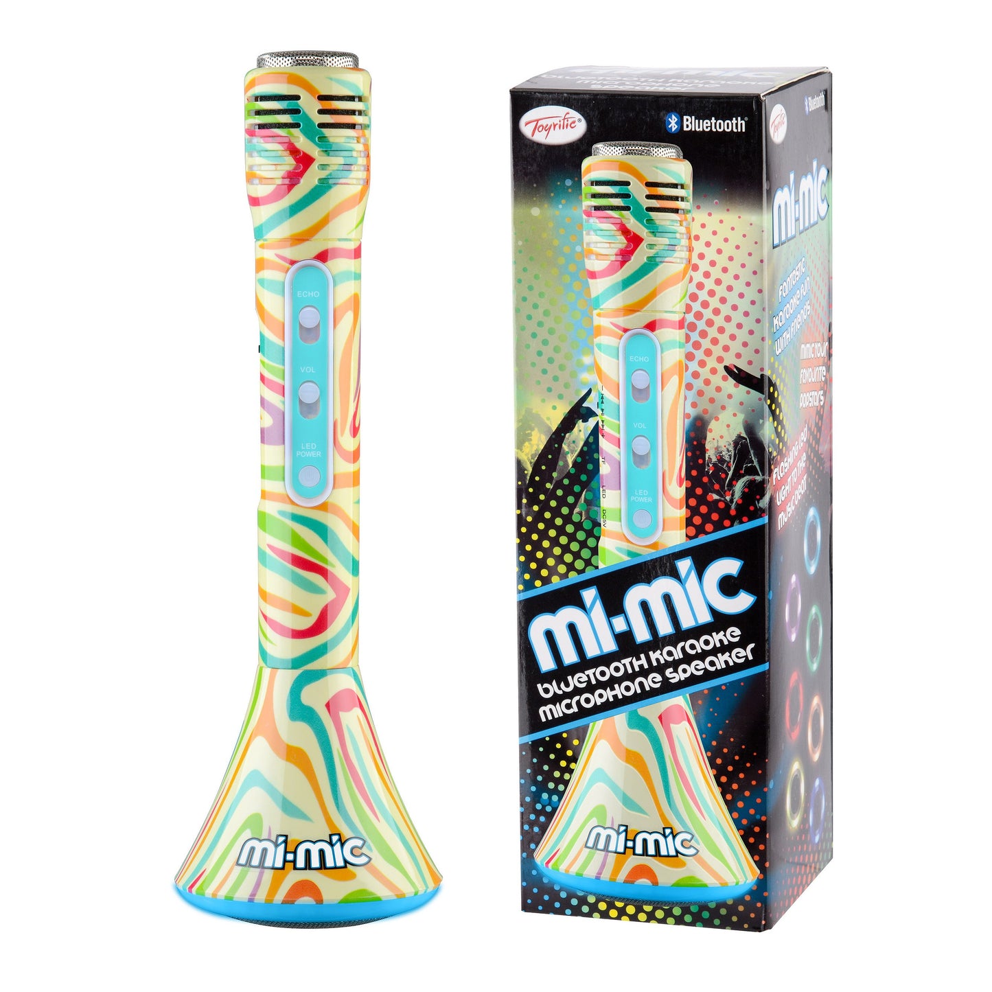 Mi-Mic Karaoke Microphone Speaker with Wireless Bluetooth and LED Lights