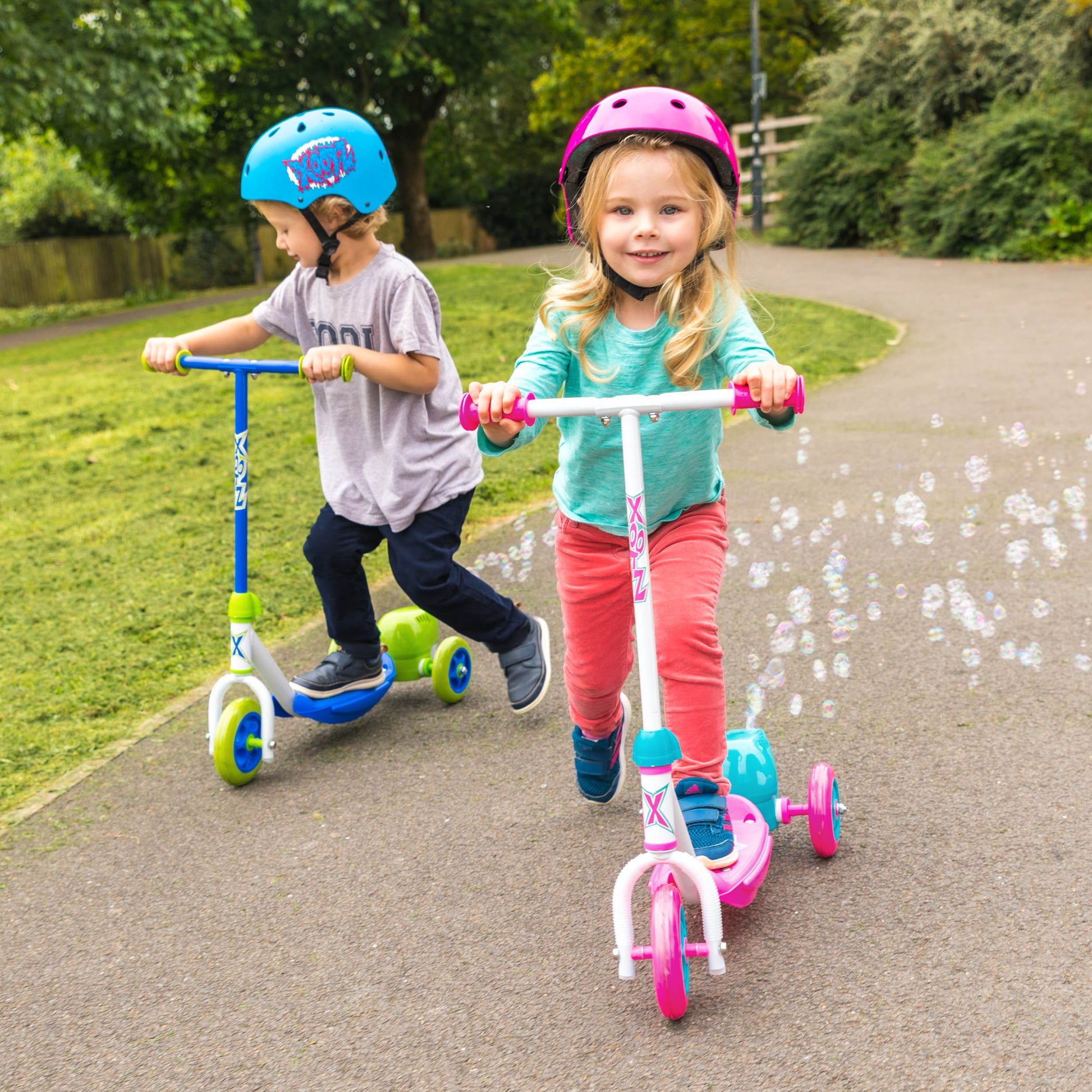 XOOTZ - BUBBLE SCOOTER - PINK - Rich Kids Playground
