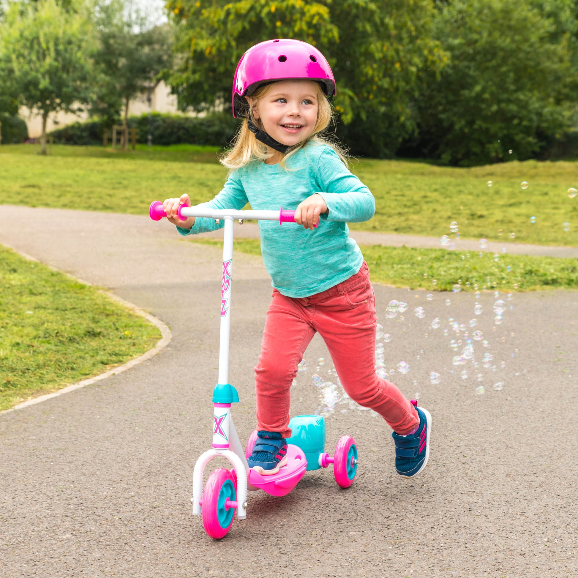 XOOTZ - BUBBLE SCOOTER - PINK - Rich Kids Playground