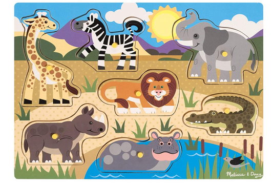 Wooden Peg Puzzle - Safari