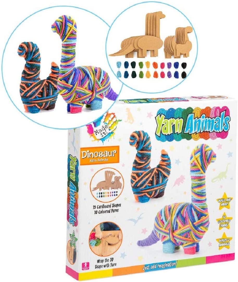 Made It! Yarn Animal Craft Kits For Kids decorate and wrap like pom-poms