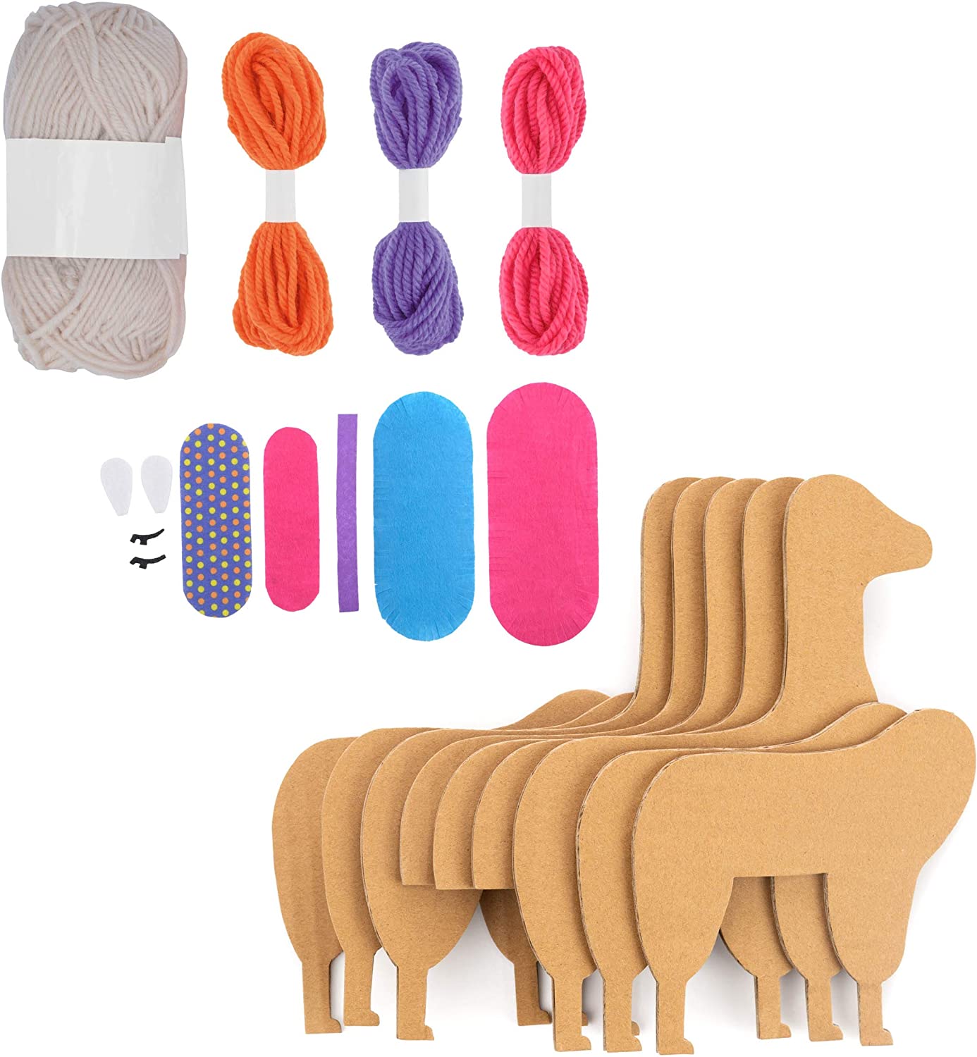 Made It! Yarn Animal Craft Kits For Kids decorate and wrap like pom-poms