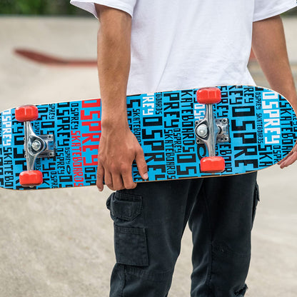 Osprey Kids Skateboard, 31 x 8 Inch Double Kick Skateboard for Beginners with Maple Deck, Boys & Girls - Repeat
