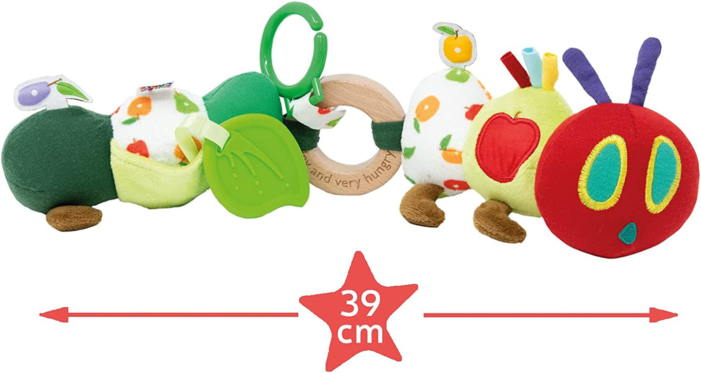 Rainbow Designs Official The Very Hungry Caterpillar Baby Pram Toy - Newborn Sensory Toys for Boys and Girls - Clip on Toy for Car seats 39cm