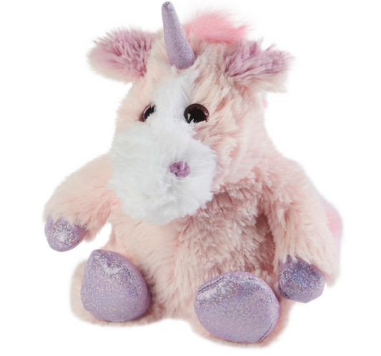 Warmies® 9" Junior Sparkly Pink Unicorn Microwaveable
